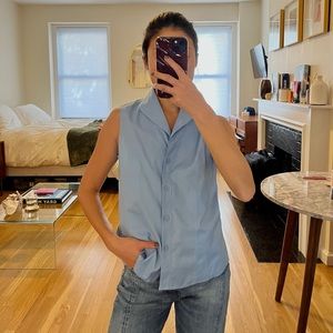 Vintage Button Down Tank - No tag but fits Size 0/XS